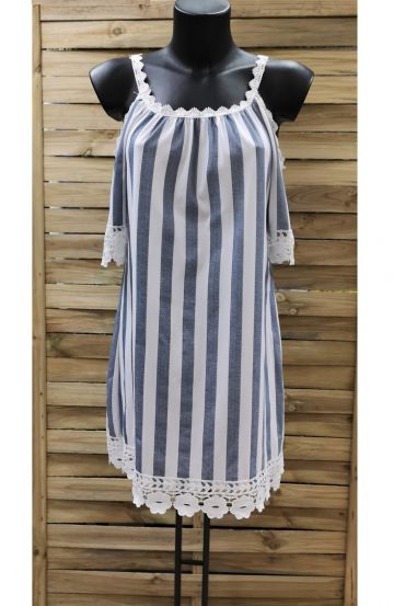 DRESS LARGE STRIPED 0971