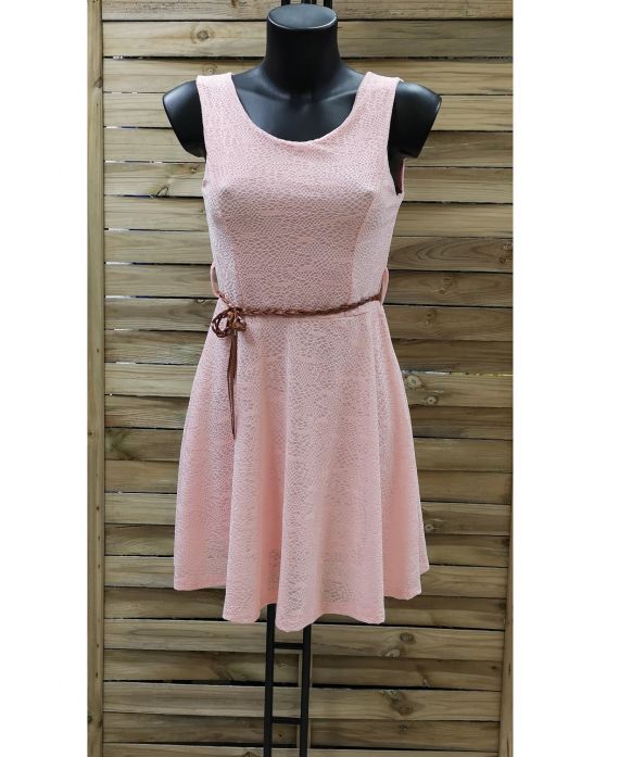 KLEID RÜCKEN KREUZT 0968 ROSA