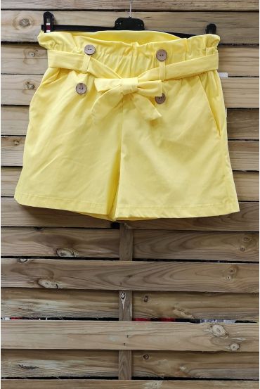 SHORTS HIGH WAIST 0857 YELLOW