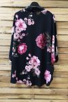 KIMONO PRINT FLORAL 0976 BLACK