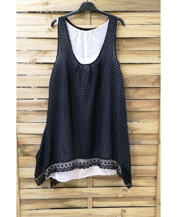 TUNIC POLKA DOTS 2 PIECES 0994 BLACK