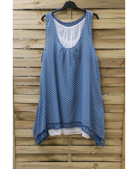 TUNIC POLKA DOTS 2 PIECES 0994 BLUE