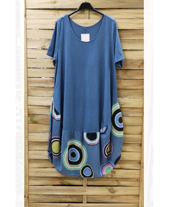 DRESS PRINTED 0997 BLUE