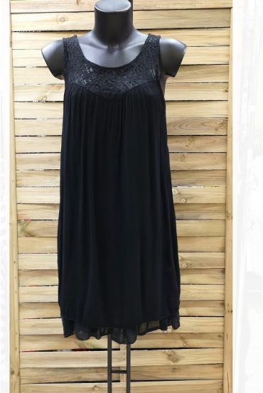 KLEID TUNIKA SPITZE 0996 SCHWARZ