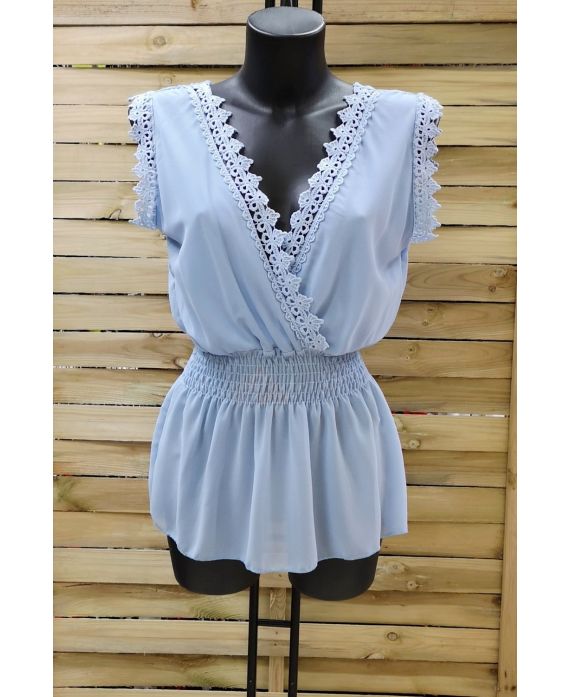 LACE TOP 1005 AZURE BLUE