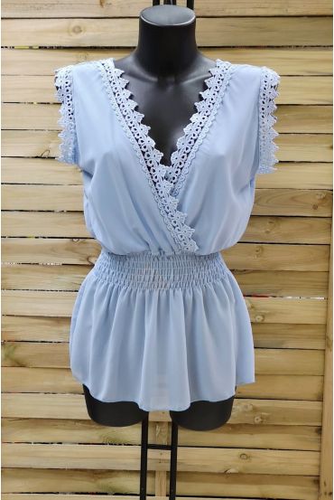 LACE TOP 1005 AZURE BLUE