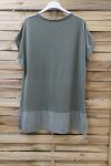 T-SHIRT PEACE AND LOVE 1006 MILITARY GREEN