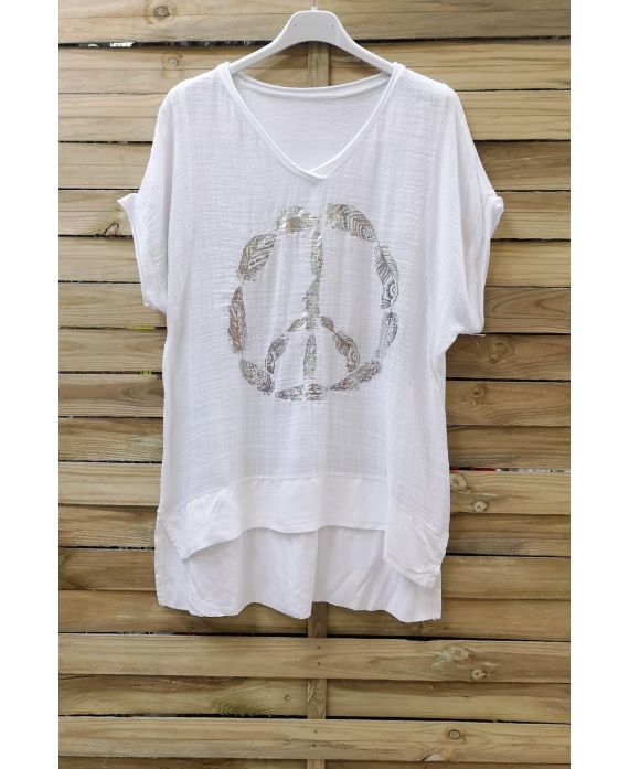 T-SHIRT DI PACE E DI AMORE 1006 BIANCO