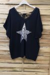 T-SHIRT EFECTO DELAVE ESTRELLA 1008 NEGRO