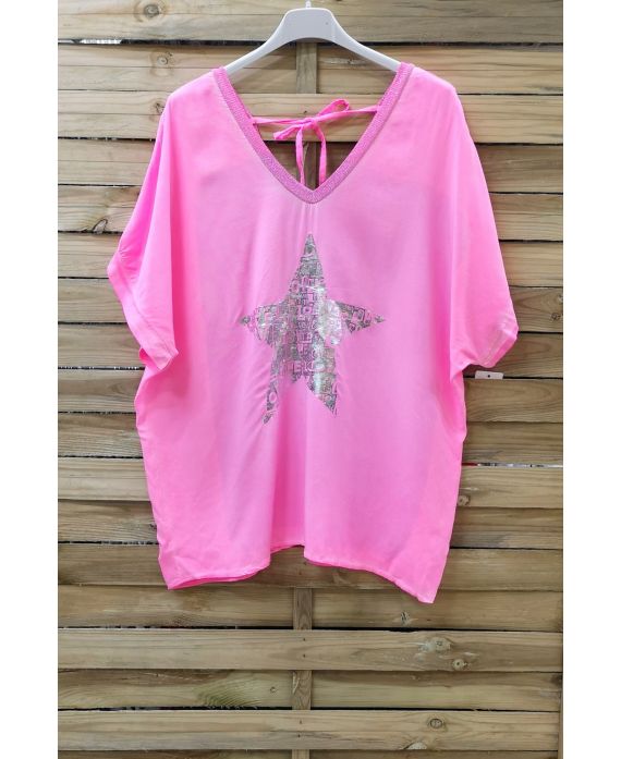 T-SHIRT EFFECT DELAVE STAR 1008 NEON PINK