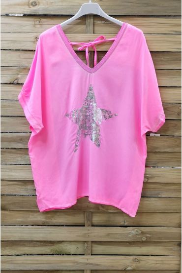 T-SHIRT EFFECT DELAVE STERREN 1008 NEON ROZE