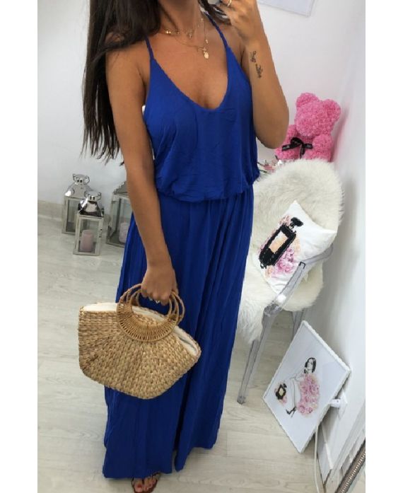 ROBE LONGUE 1010 BLEU ROYAL