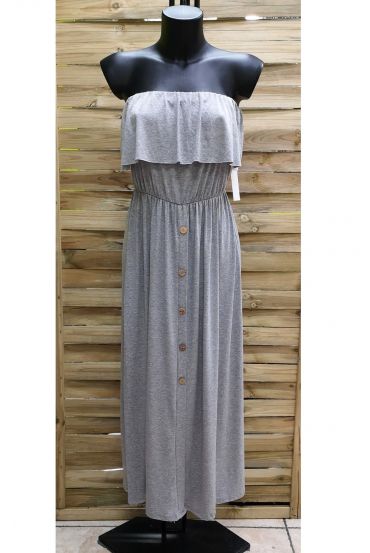 VESTIDO DE HOMBROS DENUDEES 1012 GRIS