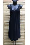 DRESS HAS SHOULDER STRAPS FLUID 1014 BLACK