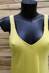 ROBE A BRETELLES FLUIDE 1014 JAUNE