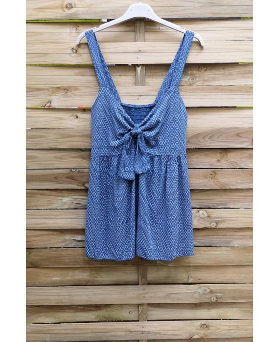 TOP HAS SHOULDER STRAPS, BACK ELASTIC 1018 BLUE