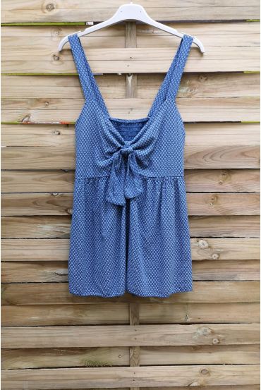 TOP HAS SHOULDER STRAPS, BACK ELASTIC 1018 BLUE