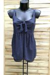 TOP CON BRETELLE, SCHIENA ELASTICA 1018 BLU NAVY