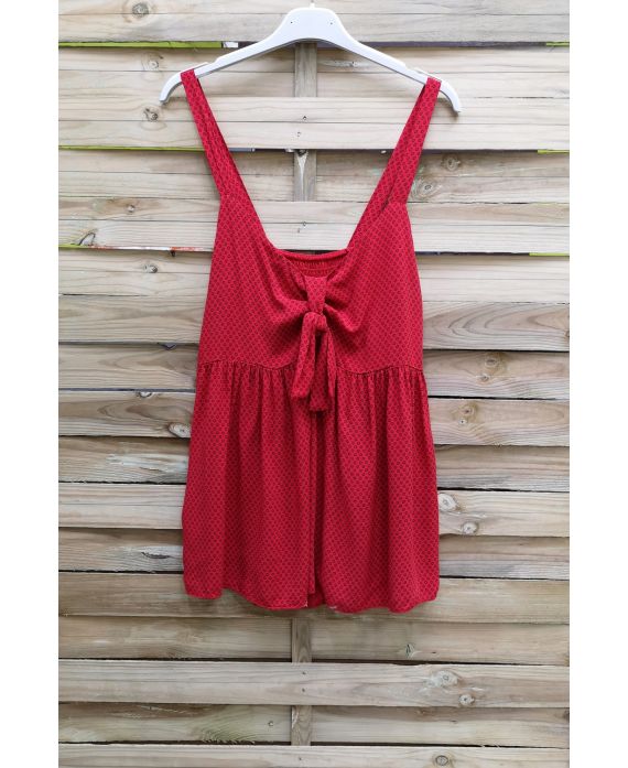 TOP HAS SHOULDER STRAPS, BACK ELASTIC 1018 RED