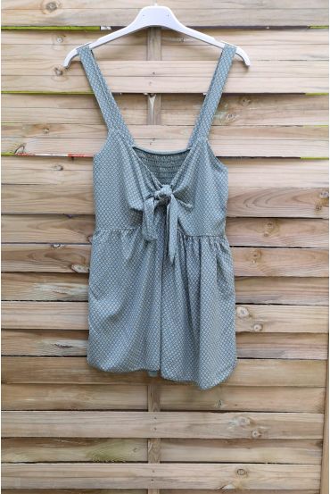 TOP HAS SHOULDER STRAPS, BACK ELASTIC 1018 MILITARY GREEN