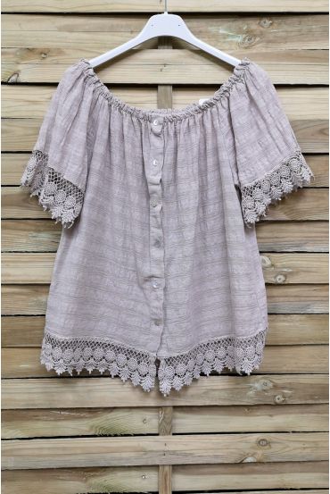 TOP LACE ON SHOULDERS 1017 BEIGE