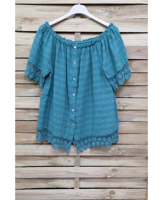 TOP LACE ON SHOULDERS 1017 GREEN