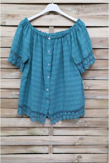 TOP LACE ON SHOULDERS 1017 GREEN