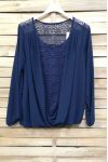 BLOUSE DRAPEE KANT S9003 NAVY