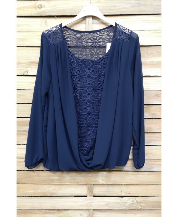 BLOUSE DRAPEE KANT S9003 NAVY