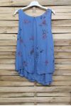 TOP DRAPE FLEURS 1022 BLEU