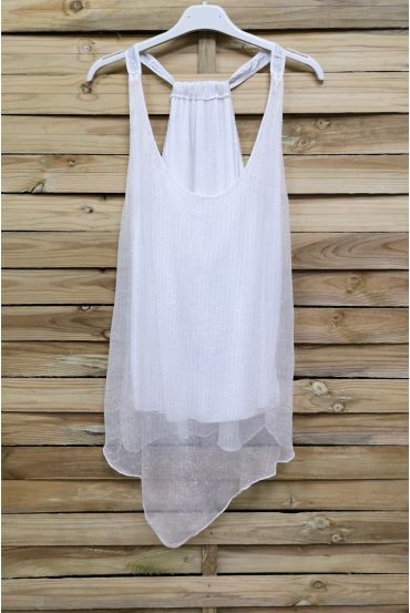 TOP SOIE 1024 BLANC