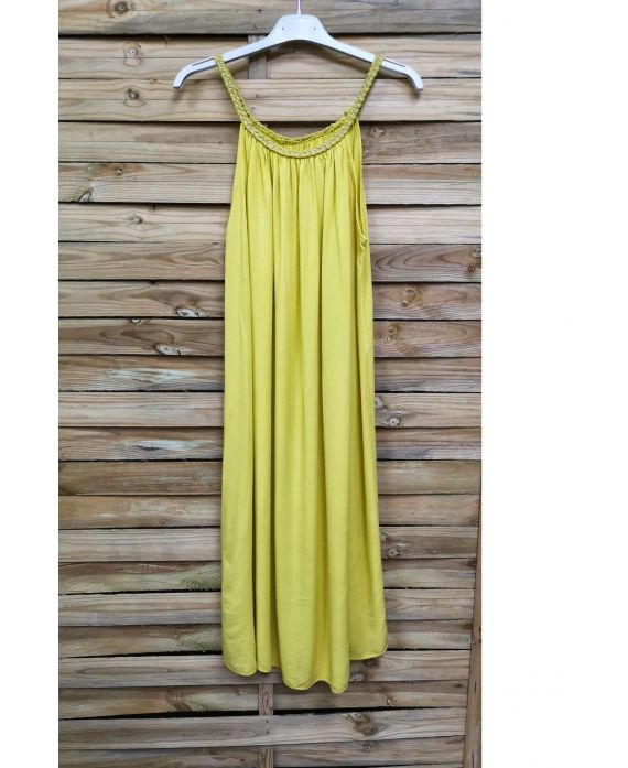 ROBE FLUIDE COL FANTAISIE 1025 JAUNE