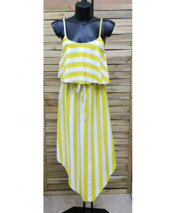 ROBE RAYEE 1027 JAUNE