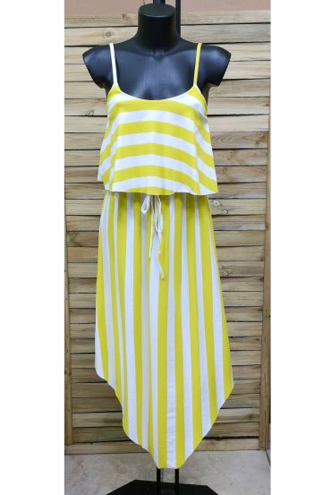 ROBE RAYEE 1027 JAUNE