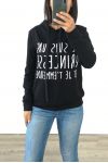 SUDADERA TIENE UNA CAPUCHA SOY UNA PRINCESA 3004 NEGRO