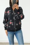 BOMBER FLORAL 3009 NEGRO