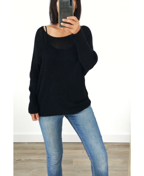 PULL EN LAINE 3016 NOIR