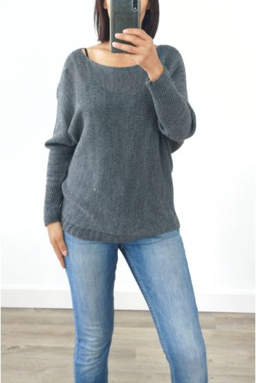 PULLOVER AUS WOLLE 3016 GRAU