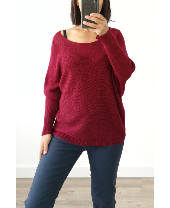 PULL EN LAINE 3016 BORDEAUX