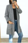 GILET/VESTE LONG POCHES 3013 BLANC