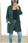 GILET/VESTE LONG POCHES 3013 VERT