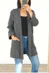 VEST/JACKET LONG POCKETS 3013 BLACK