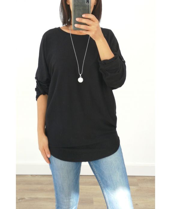 A SWEATER-SOFT + NECKLACE OFFERED 3005 BLACK