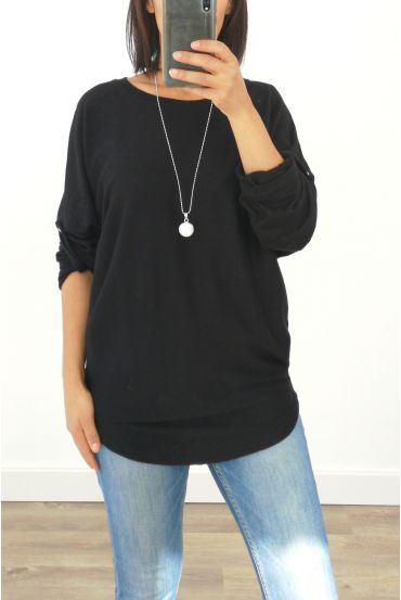 A SWEATER-SOFT + NECKLACE OFFERED 3005 BLACK