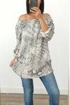 TUNIC HAS NECKLINE ELASTIQUEE 3024 GRAY