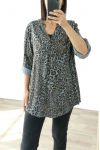 BLOUSE PATROON LEOPARD 3025 GRIJS