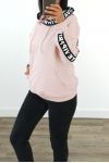 SWEAT A CAPUCHE VIP PRIVATE 3038 ROSE