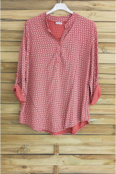 BLOUSE PRINTS 3018 BRICK