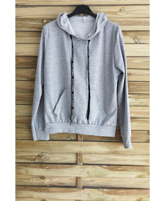 SWEAT A CAPUCHE 3040 GRIS CLAIR