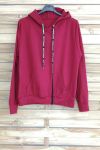 BLUZA MA KAPTUR 3040 BORDEAUX